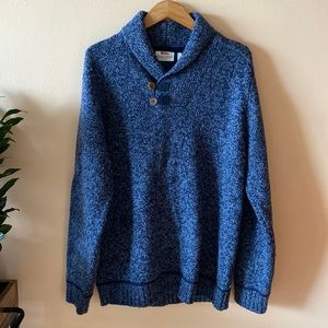 Fjallraven Blue Shawl Collar Sweater
